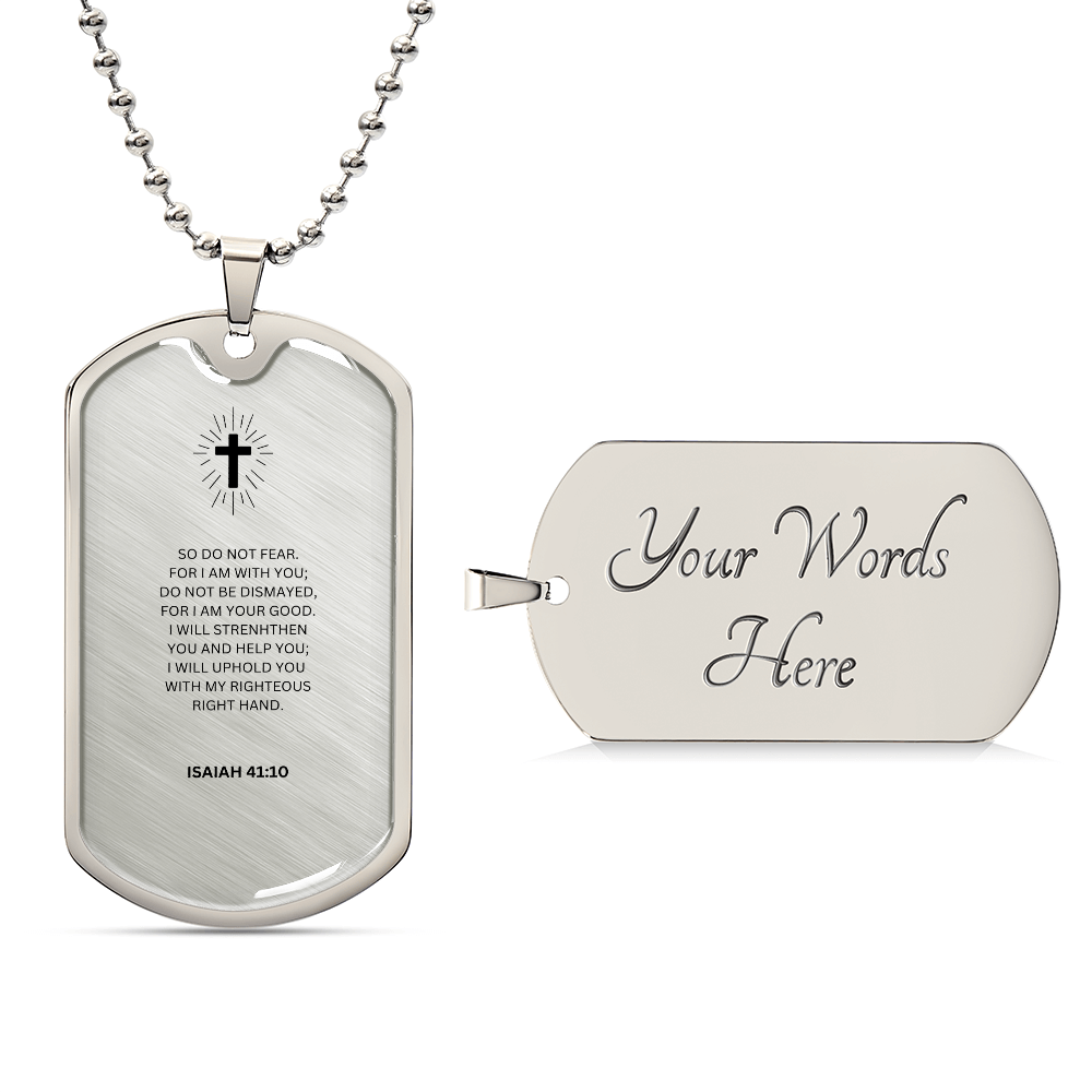 Spiritual Luxury Graphic Dog Tag Necklace