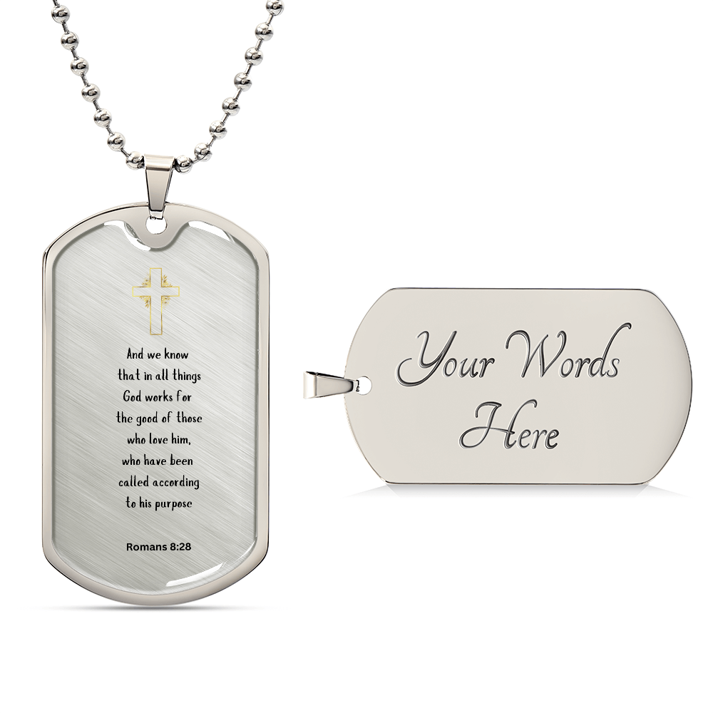 Spiritual Luxury Graphic Dog Tag Necklace