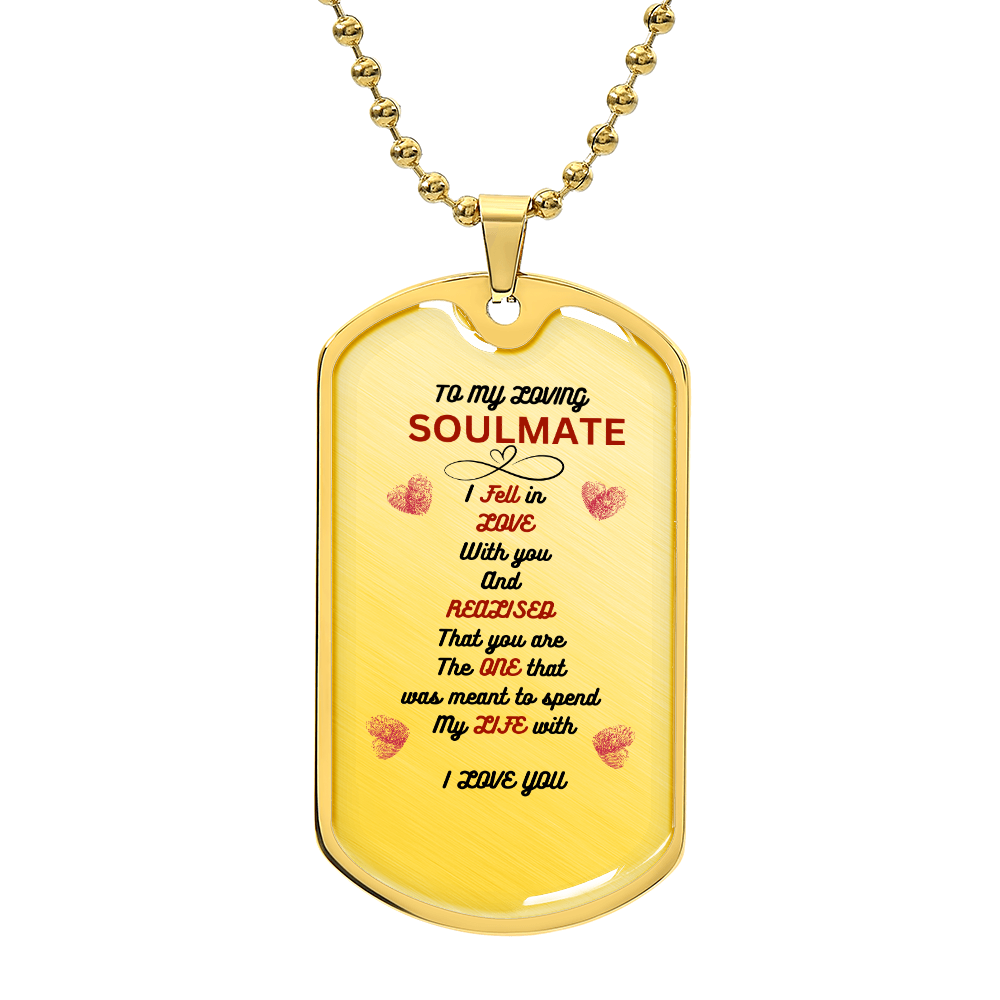 Soulmate Luxury Graphic Dog Tag Necklace