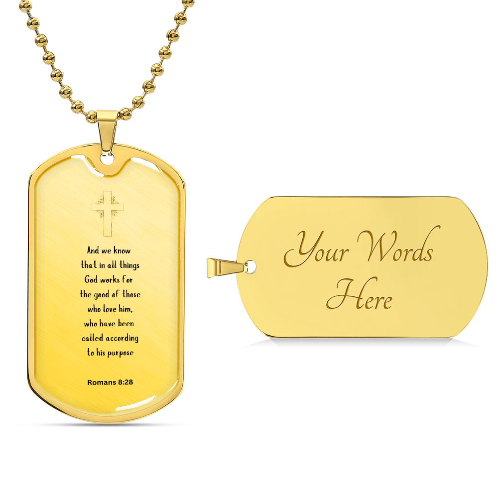 Spiritual Luxury Graphic Dog Tag Necklace