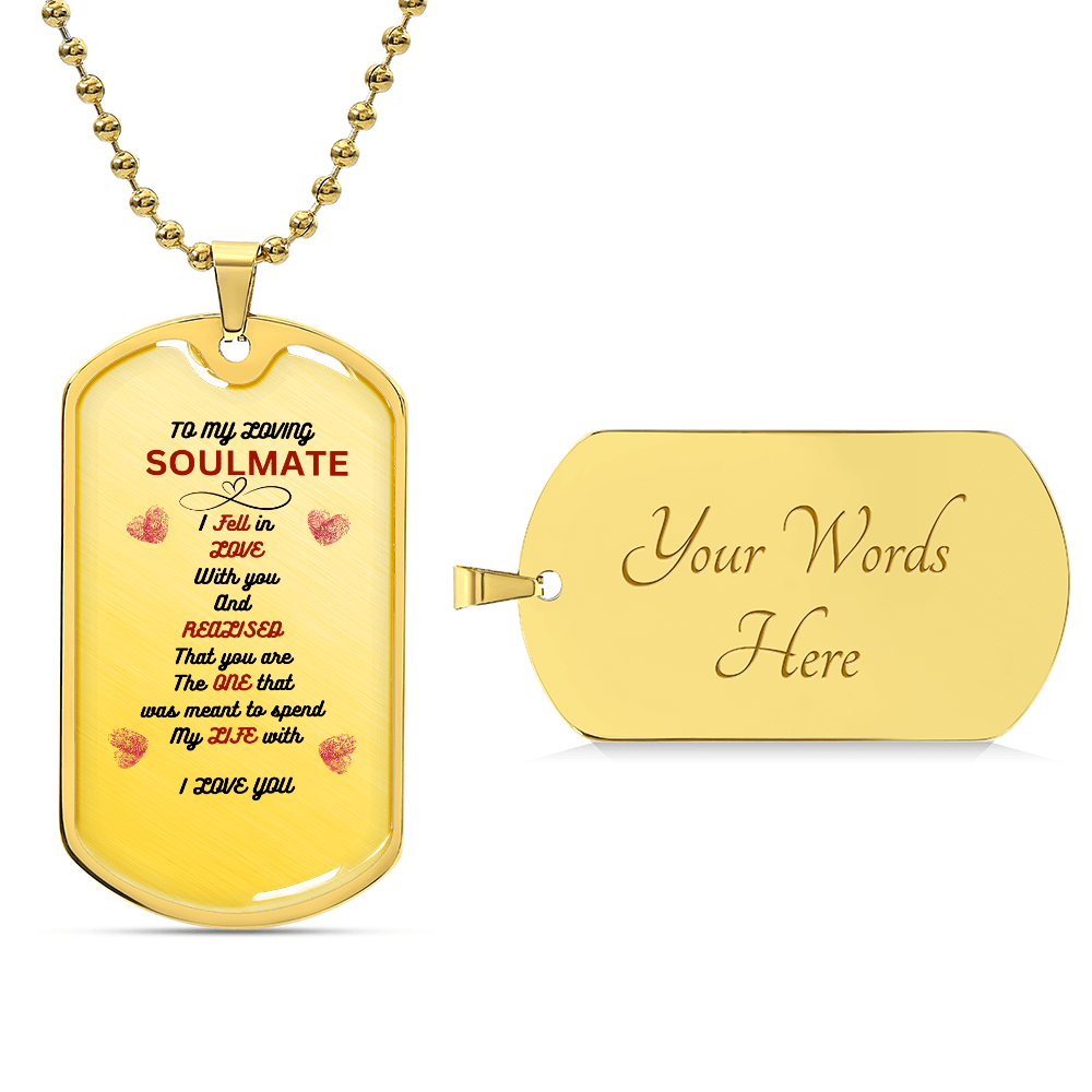 Soulmate Luxury Graphic Dog Tag Necklace