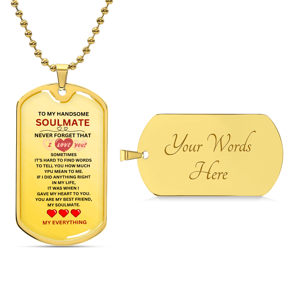 Soulmate Luxury Graphic Dog Tag Necklace