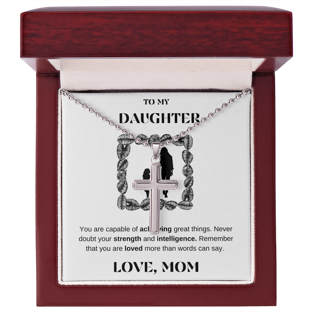 Daughter Stainless Cross Necklace
