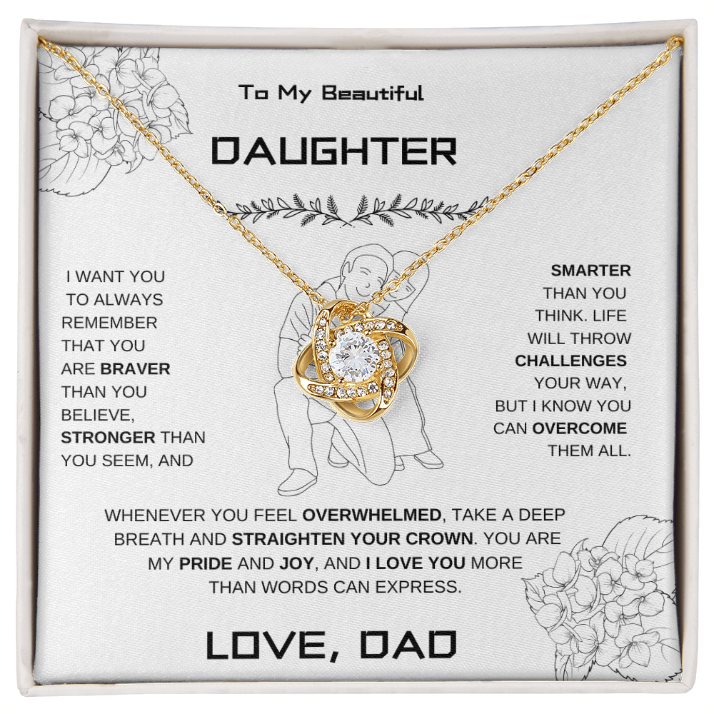 Daughter Love Knot Necklace