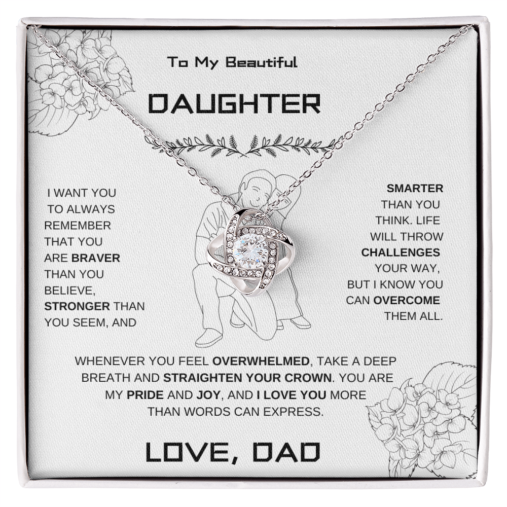 Daughter Love Knot Necklace