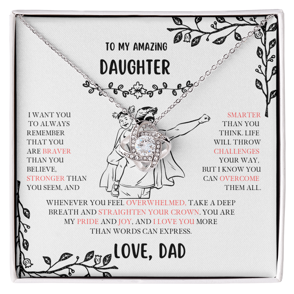 Daughter Love Knot Necklace
