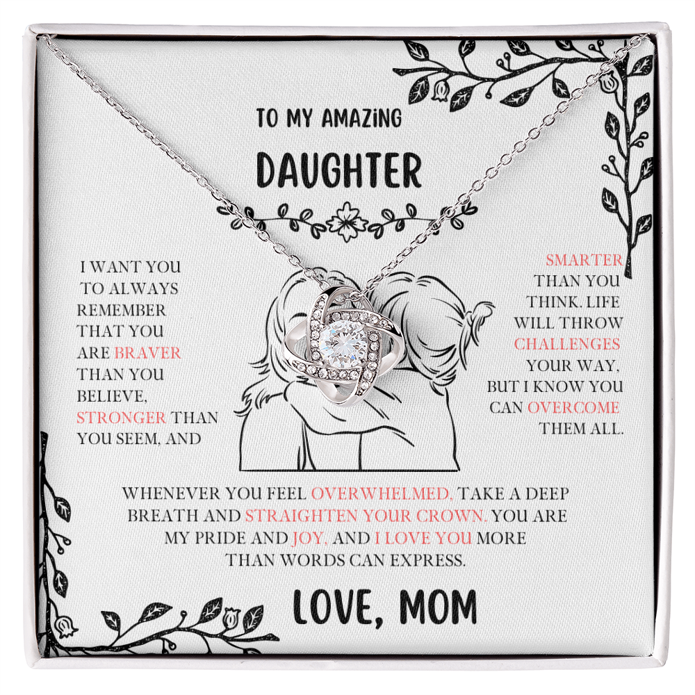 Daughter Love Knot Necklace