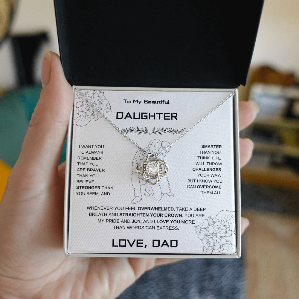 Daughter Love Knot Necklace