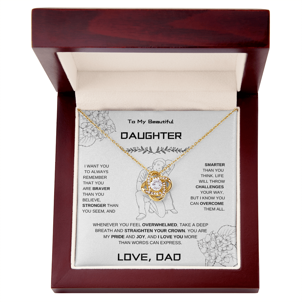 Daughter Love Knot Necklace