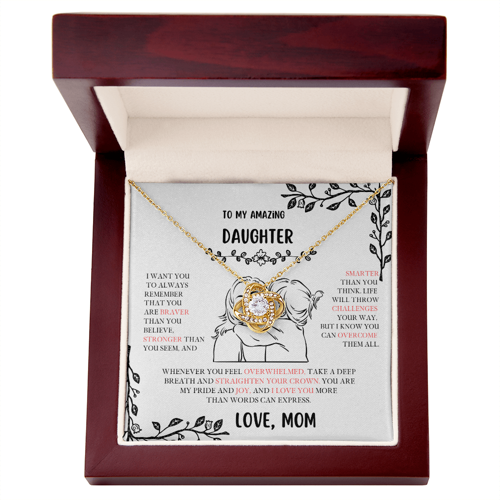 Daughter Love Knot Necklace