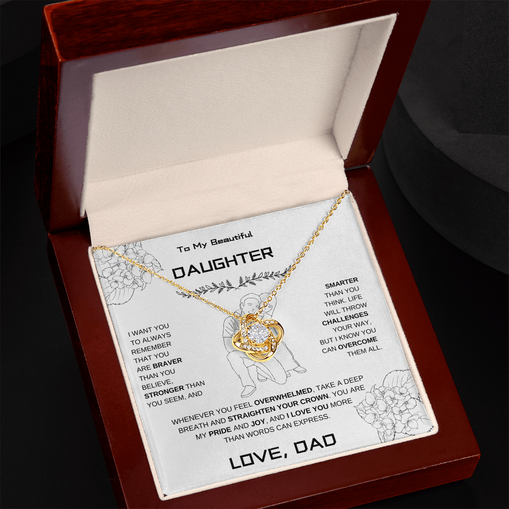 Daughter Love Knot Necklace