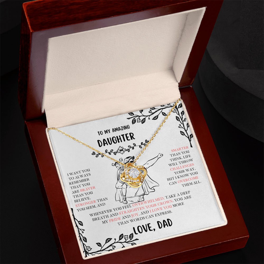 Daughter Love Knot Necklace