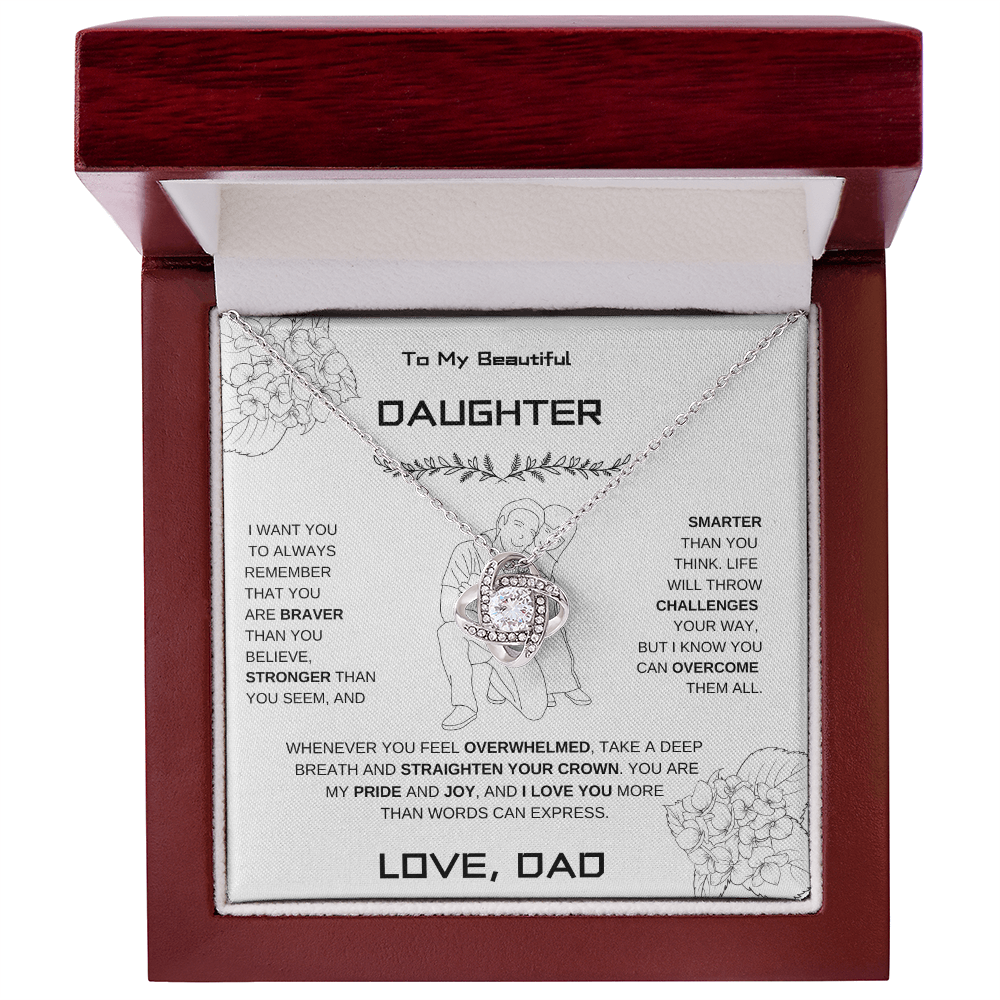 Daughter Love Knot Necklace