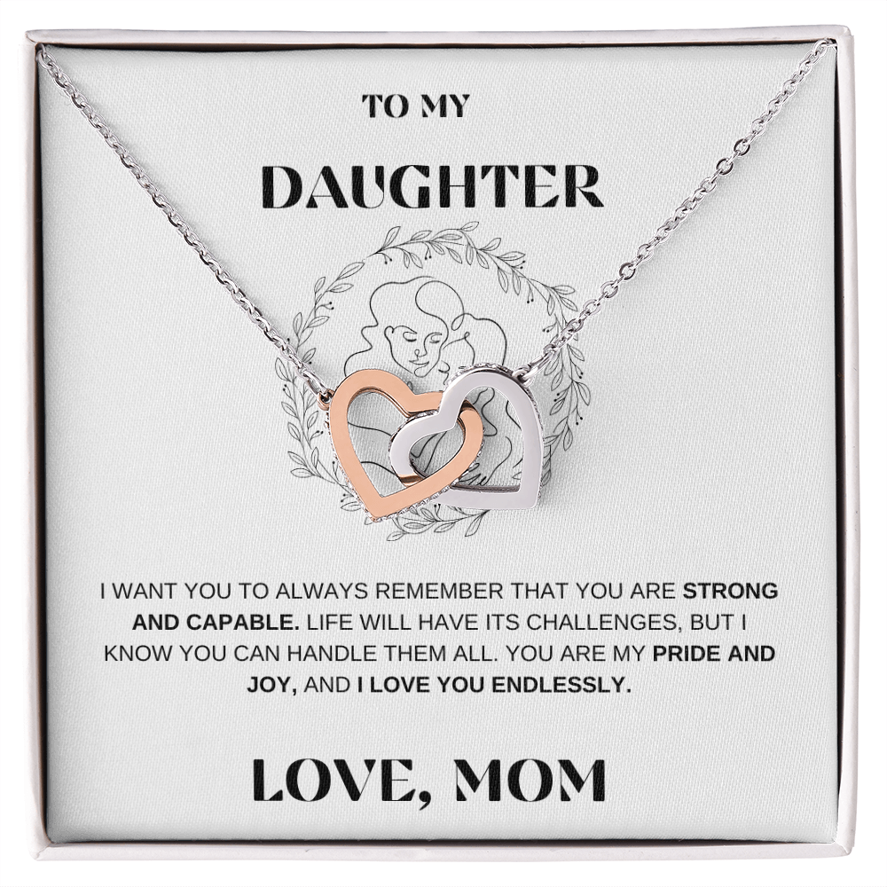 Daughter Interlocking Hearts Necklace