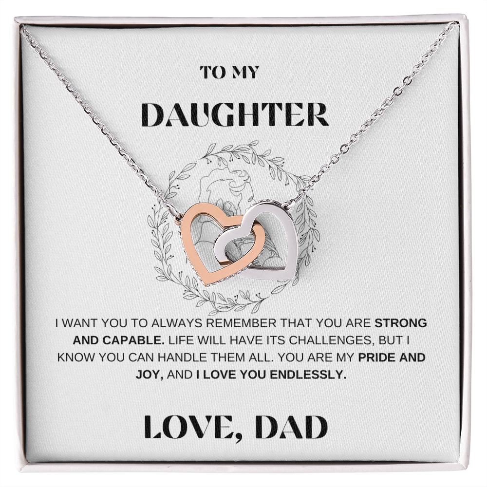 Daughter Interlocking Hearts Necklace