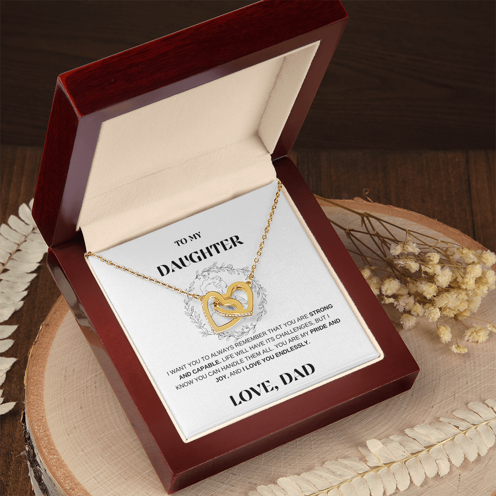 Daughter Interlocking Hearts Necklace