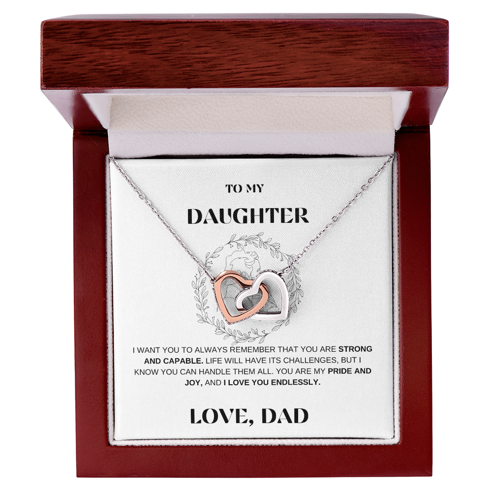 Daughter Interlocking Hearts Necklace