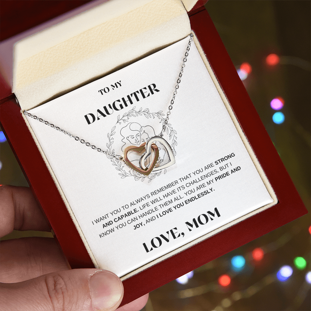 Daughter Interlocking Hearts Necklace