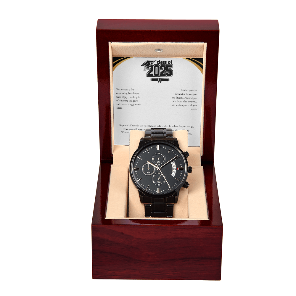 Graduation Black Chronograph Watch