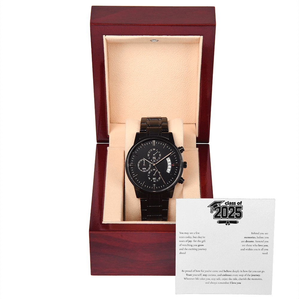 Graduation Black Chronograph Watch