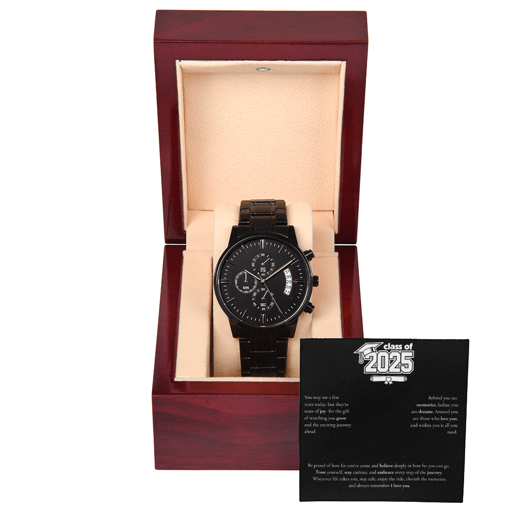 Graduation Black Chronograph Watch