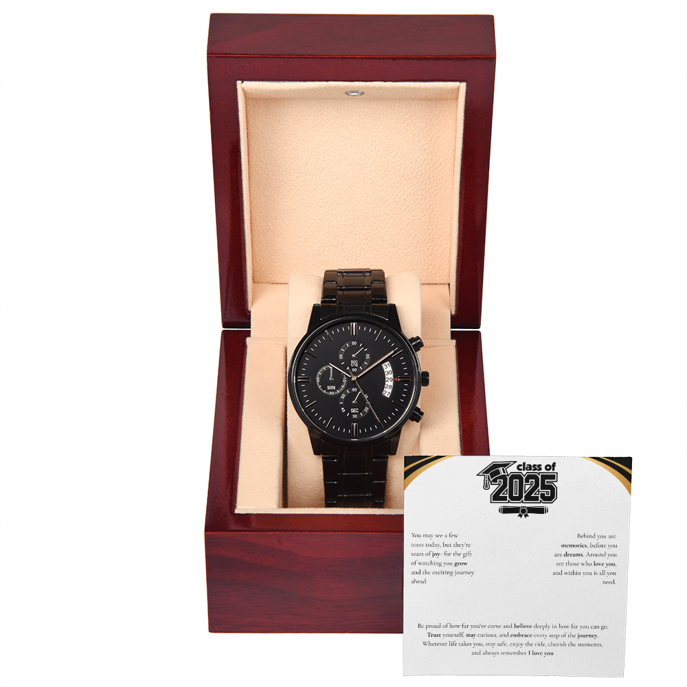 Graduation Black Chronograph Watch