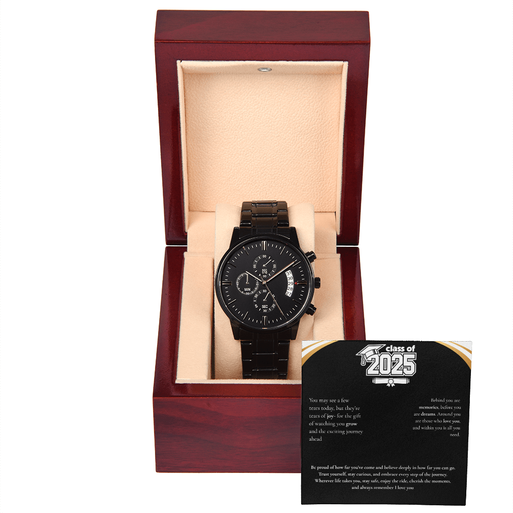 Graduation Black Chronograph Watch