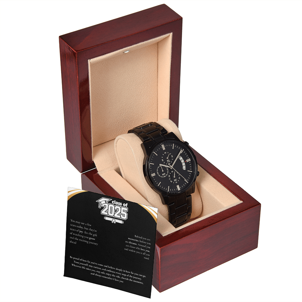 Graduation Black Chronograph Watch