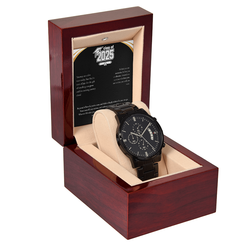 Graduation Black Chronograph Watch