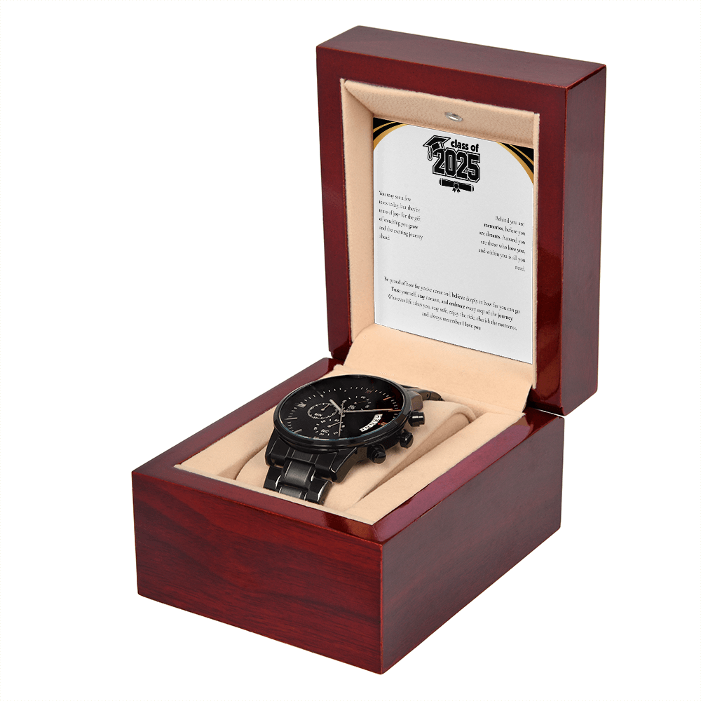 Graduation Black Chronograph Watch