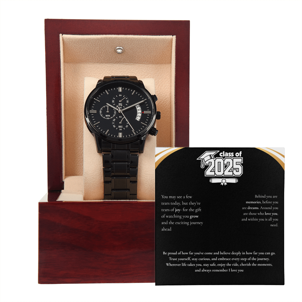Graduation Black Chronograph Watch