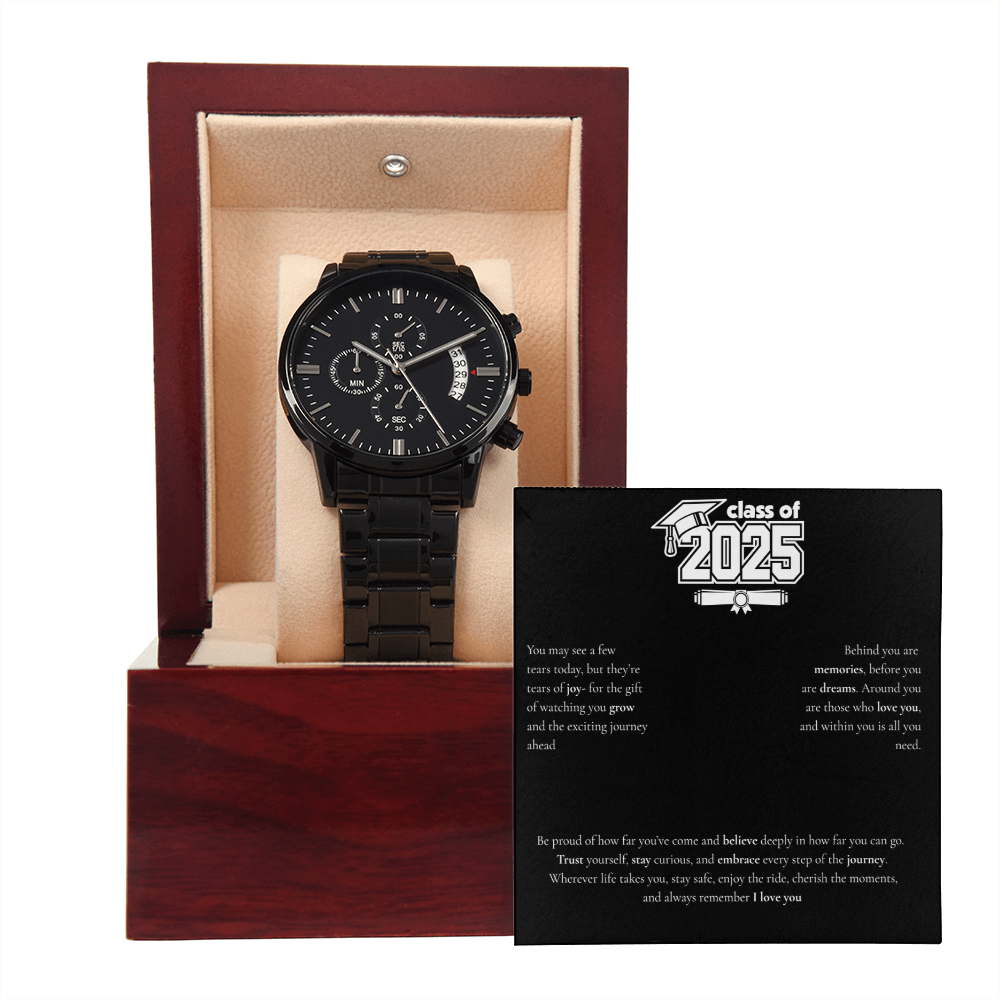 Graduation Black Chronograph Watch