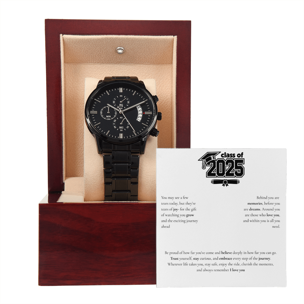 Graduation Black Chronograph Watch