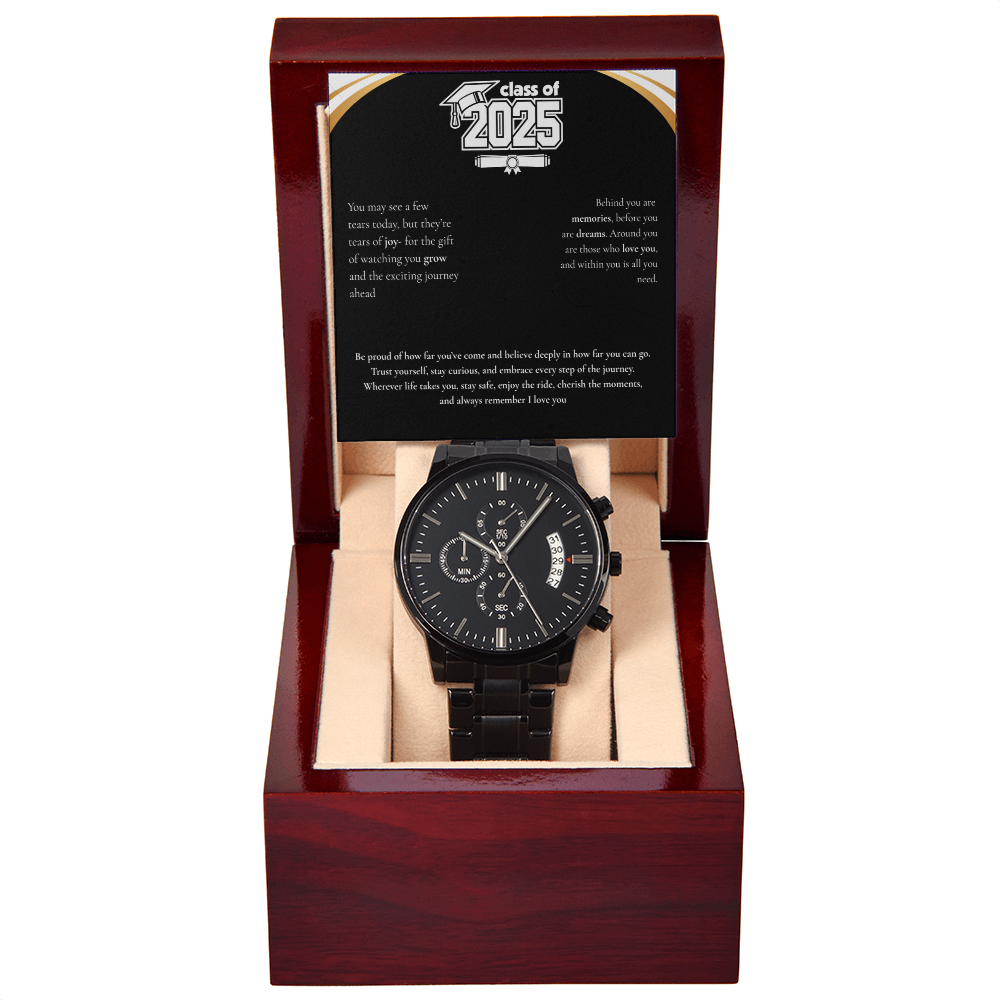 Graduation Black Chronograph Watch