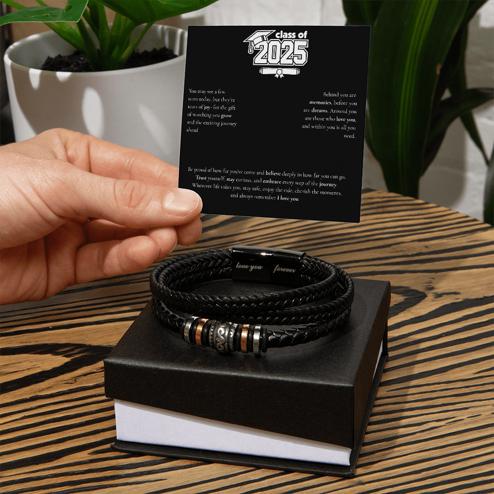 Graduation Men's "Love You Forever" Bracelet
