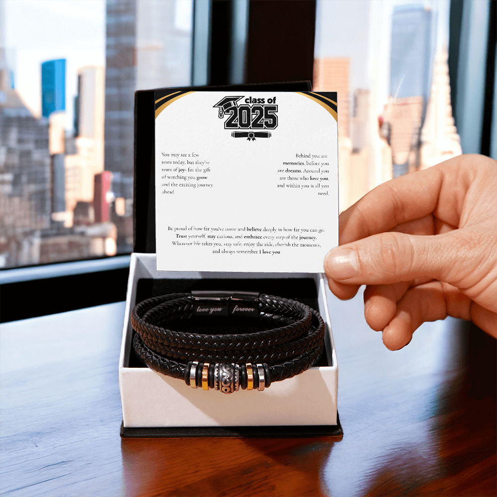 Graduation Men's "Love You Forever" Bracelet