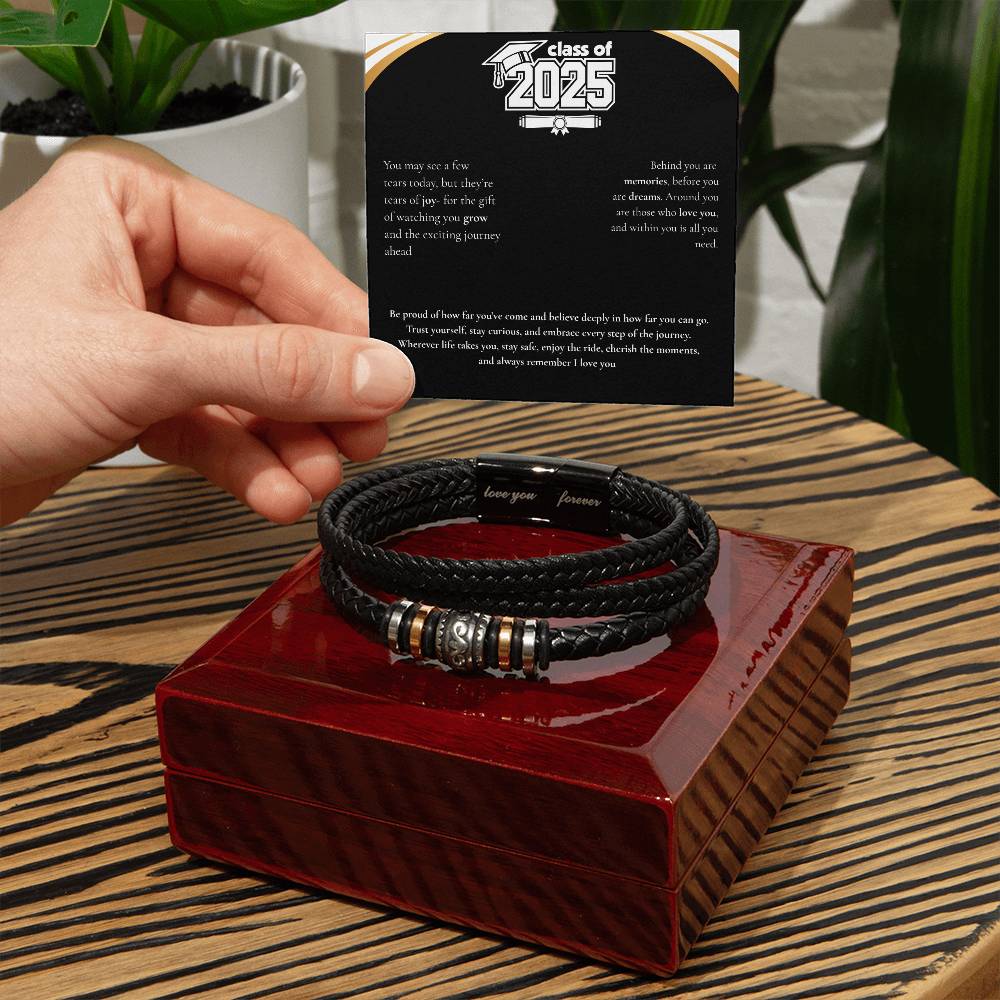 Graduation Men's "Love You Forever" Bracelet
