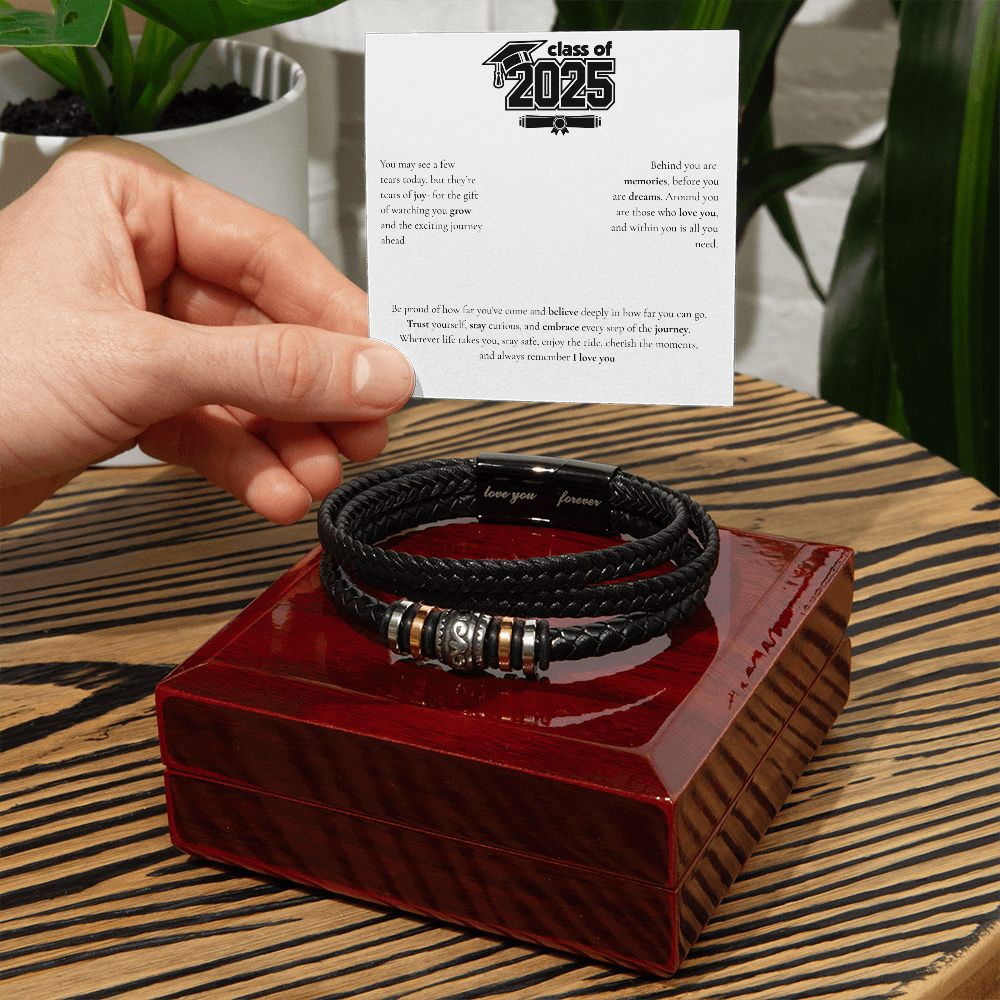 Graduation Men's "Love You Forever" Bracelet