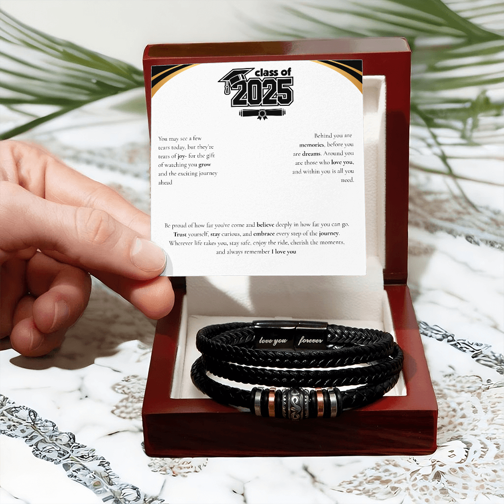 Graduation Men's "Love You Forever" Bracelet