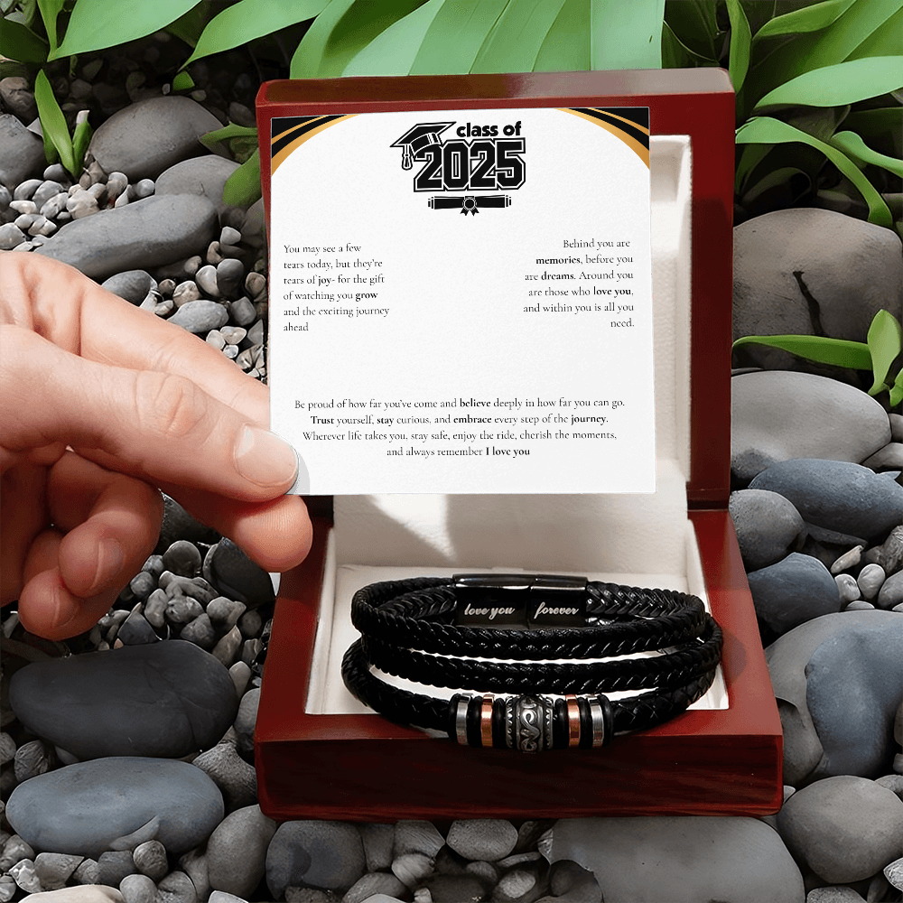 Graduation Men's "Love You Forever" Bracelet