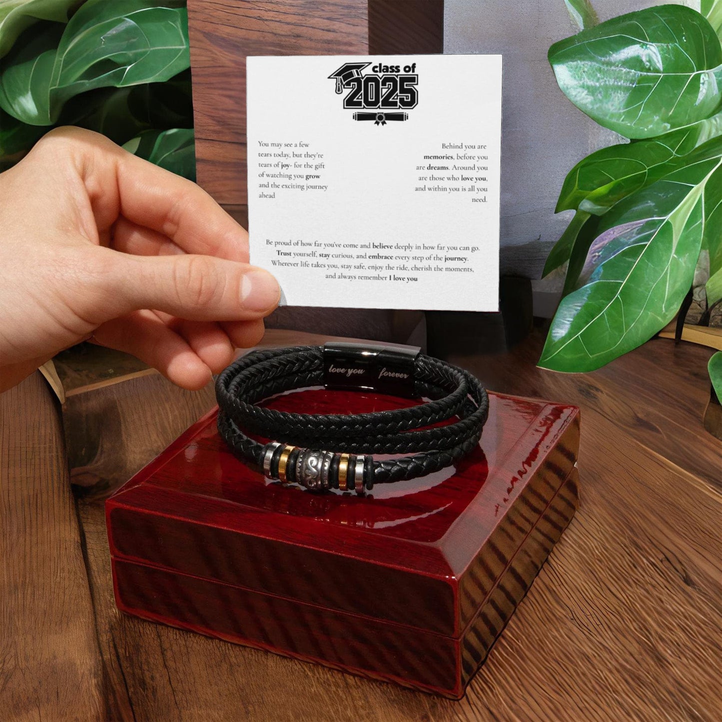 Graduation Men's "Love You Forever" Bracelet