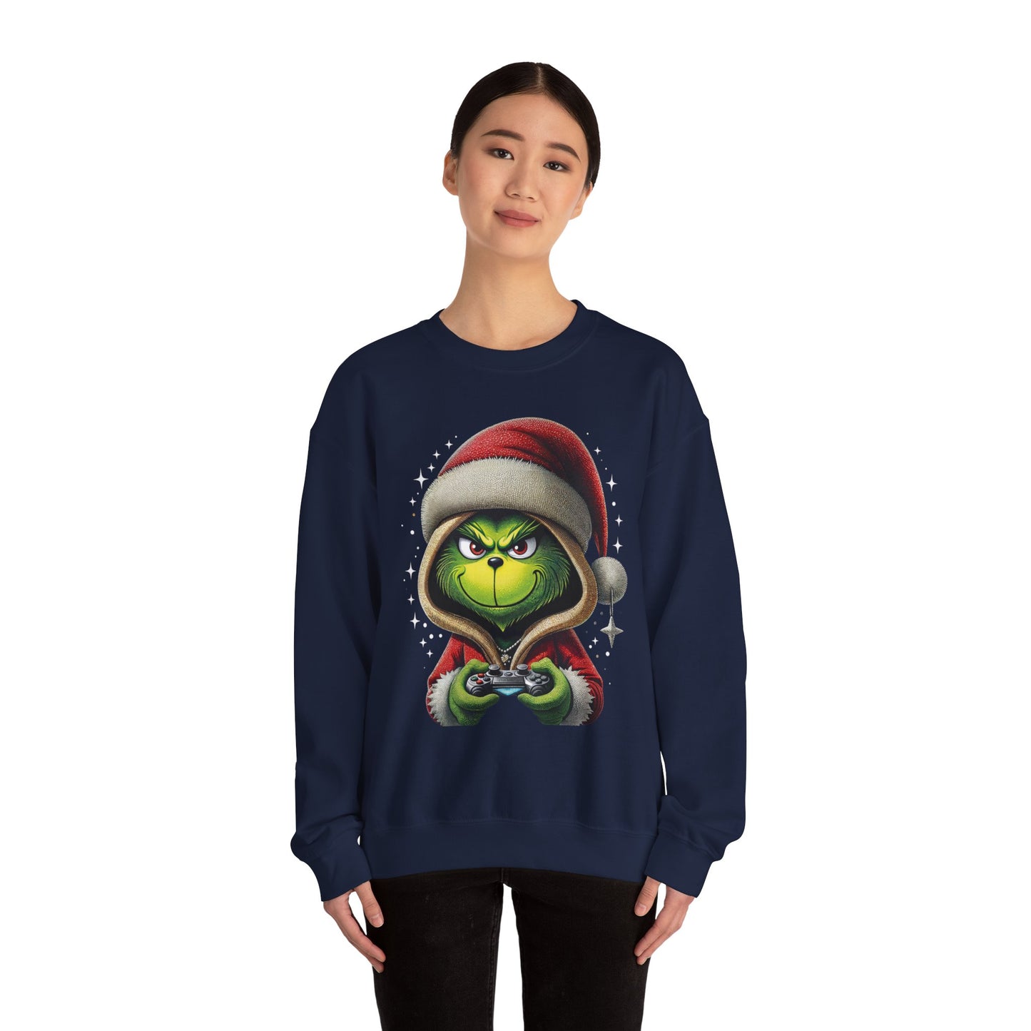 Grumpy Gamer Grinch Sweatshirt — Funny Christmas Holiday Gaming Crewneck
