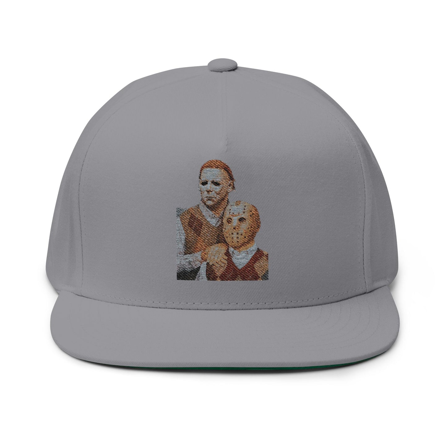 Stylish Embroidered Flat Bill Cap, Fashion Hat for Trendsetters, Unique Gift for Him, Summer Accessory, Casual Streetwear