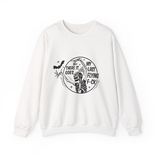 Sassy Skeleton Graphic Sweatshirt, Funny Crewneck, Unisex Humor Apparel, Perfect for Halloween, Unique Gift for Friends, Casual Wear
