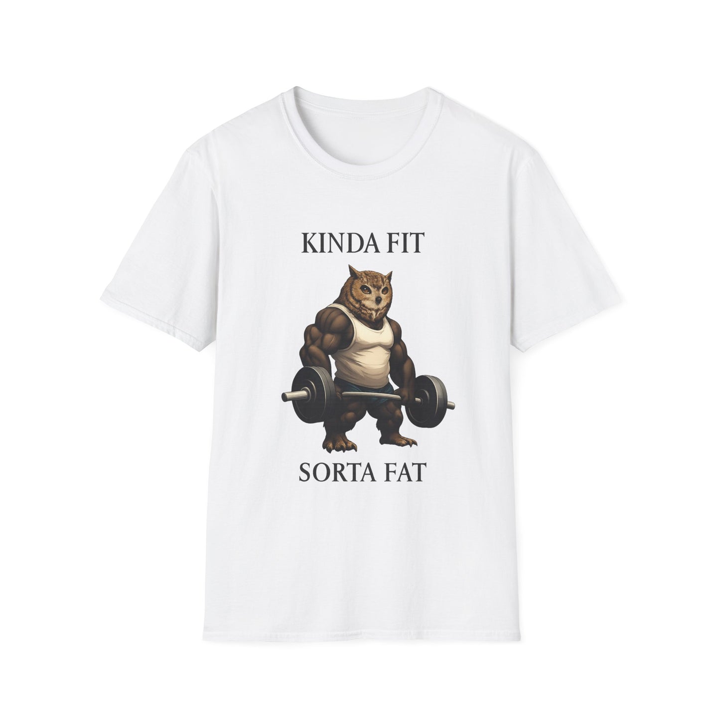 Kinda Fit Sorta Fat Cat Weightlifting T-Shirt