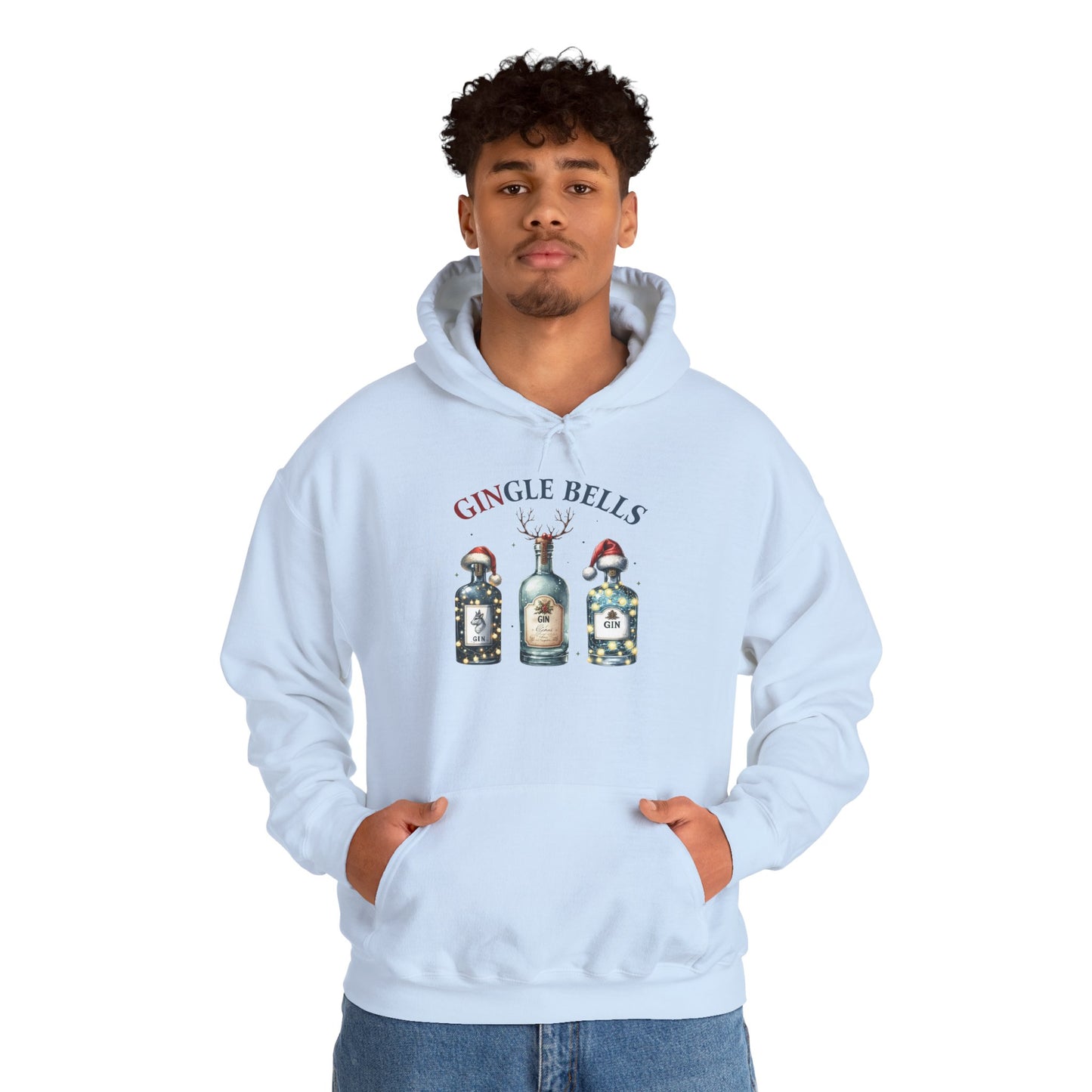 Gingle Bells Hoodie | Unisex Heavy Blend Sweatshirt for Christmas, Holiday Gifting, Cozy Fall Wear, Festive Apparel, Unique Gift