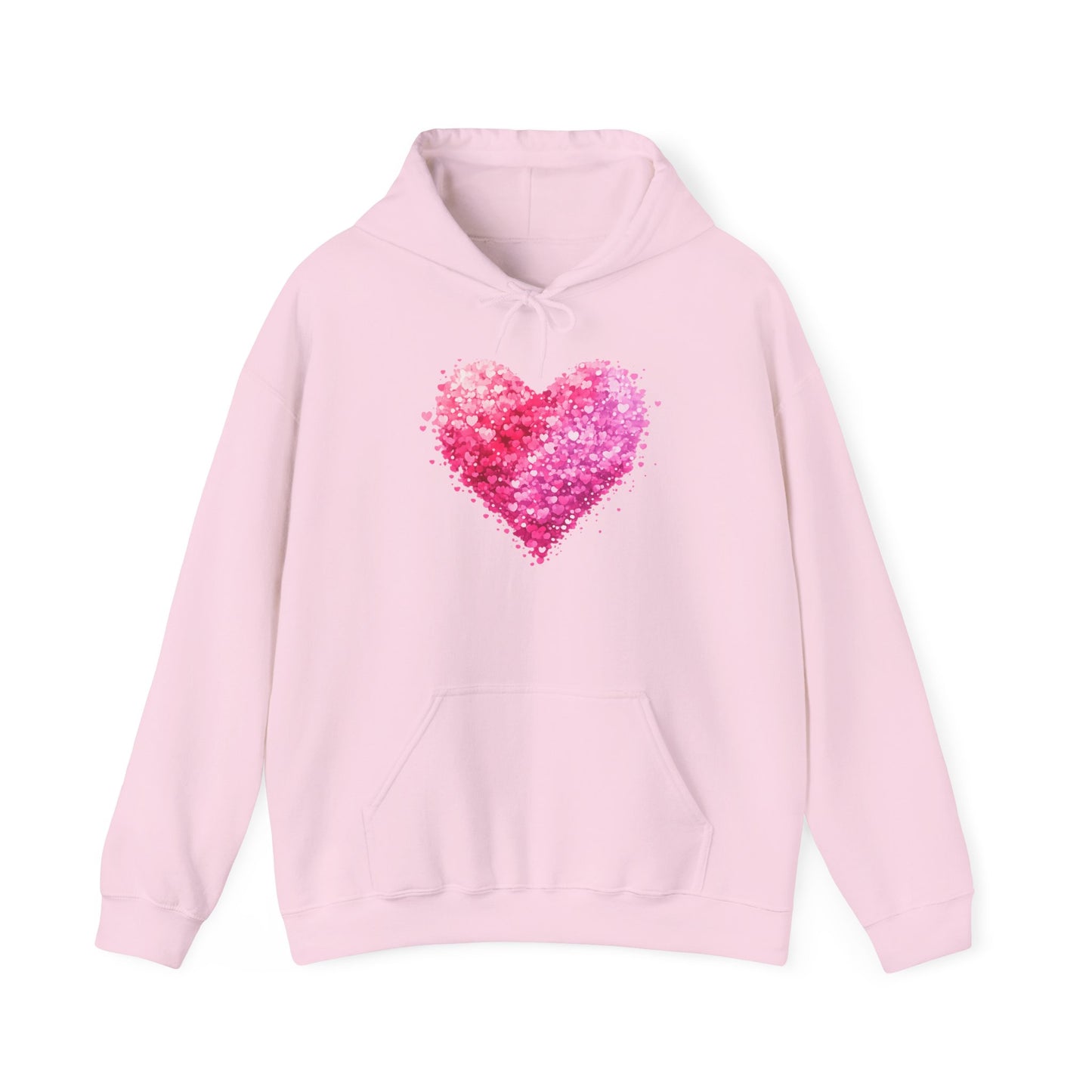 Cupid Skeleton Hoodie — Gothic Valentine Skeleton with Pink Hearts Pullover