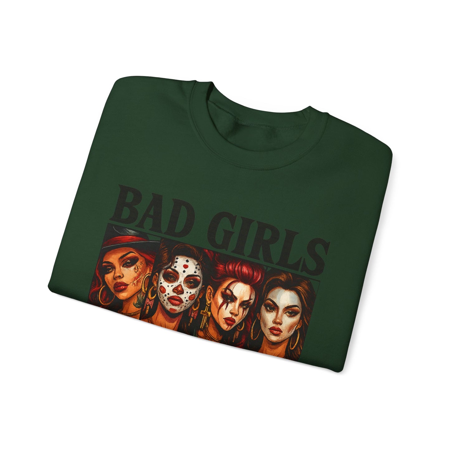 Stylish Crewneck Sweatshirt for Bold Girls | Bad Girls Have More Fun, Trendy Apparel, Casual Wear, Gift for Her, Halloween Fashion