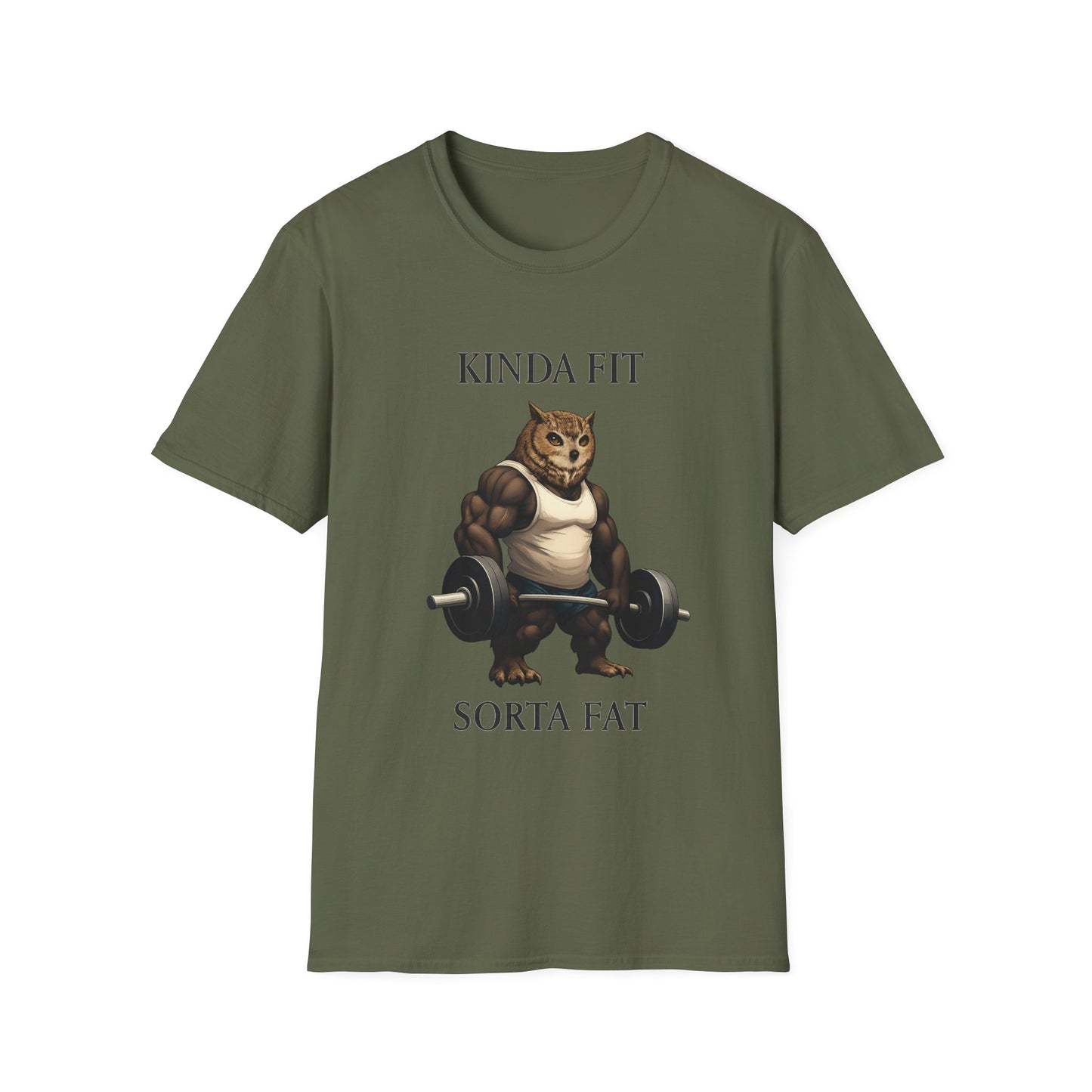 Kinda Fit Sorta Fat Cat Weightlifting T-Shirt