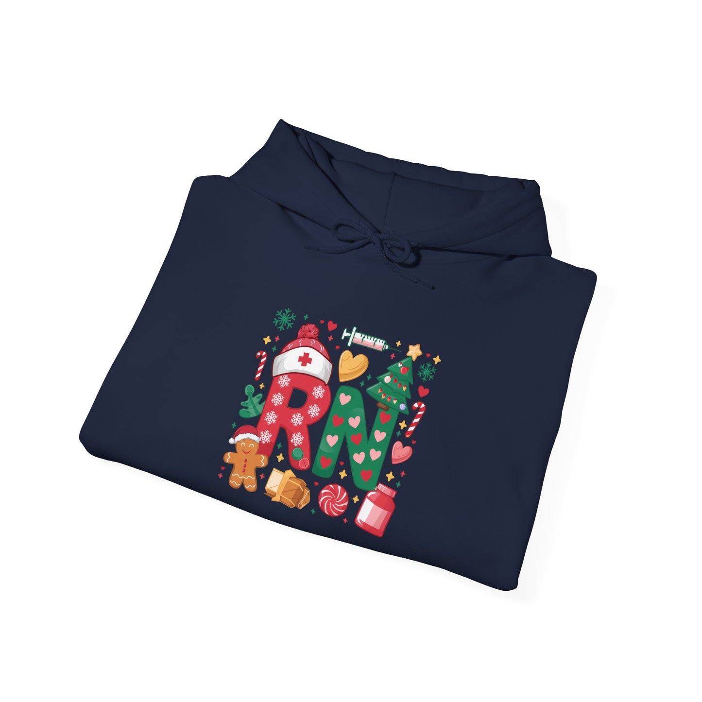 Festive Cozy Hooded Sweatshirt, Holiday Sweatshirt, Christmas Gift, Unisex Hoodie, Seasonal Wear, RN Design